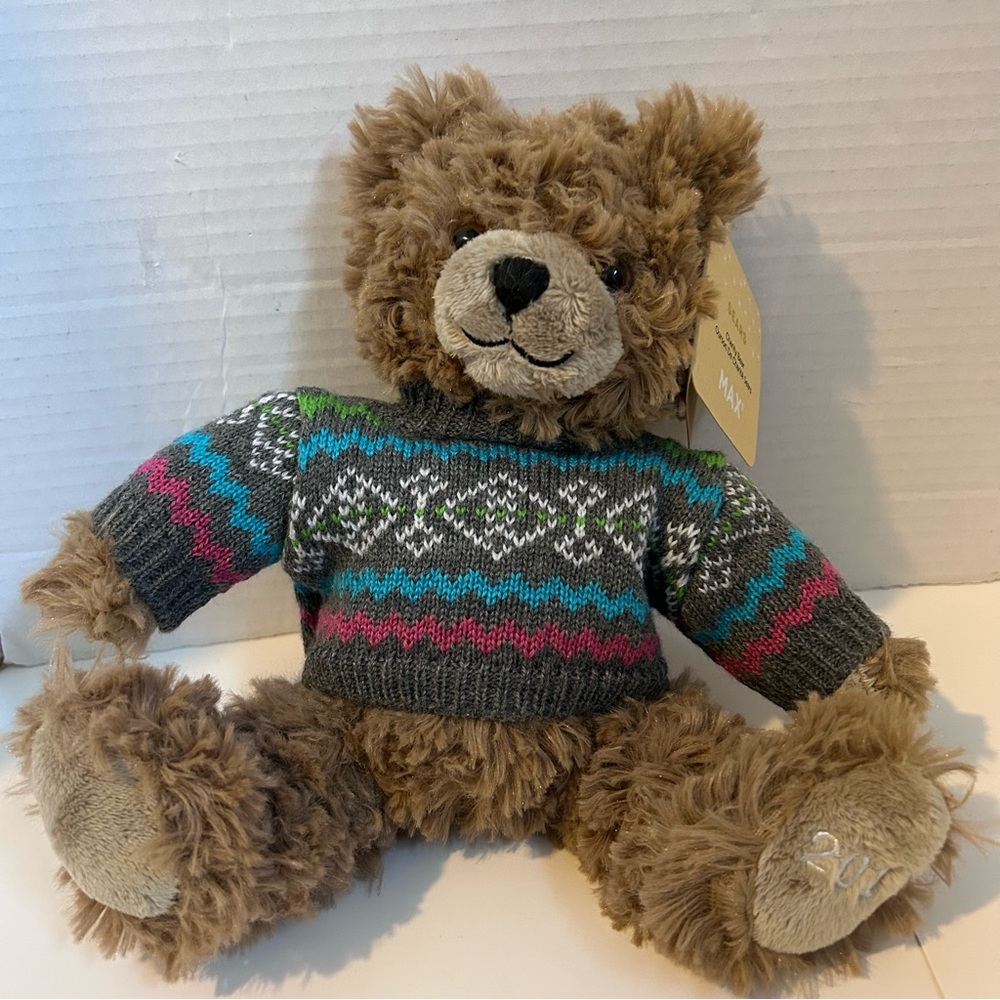 2017 Sears Canada 20th Anniversary Charity Bear MAX Plush with removable sweater